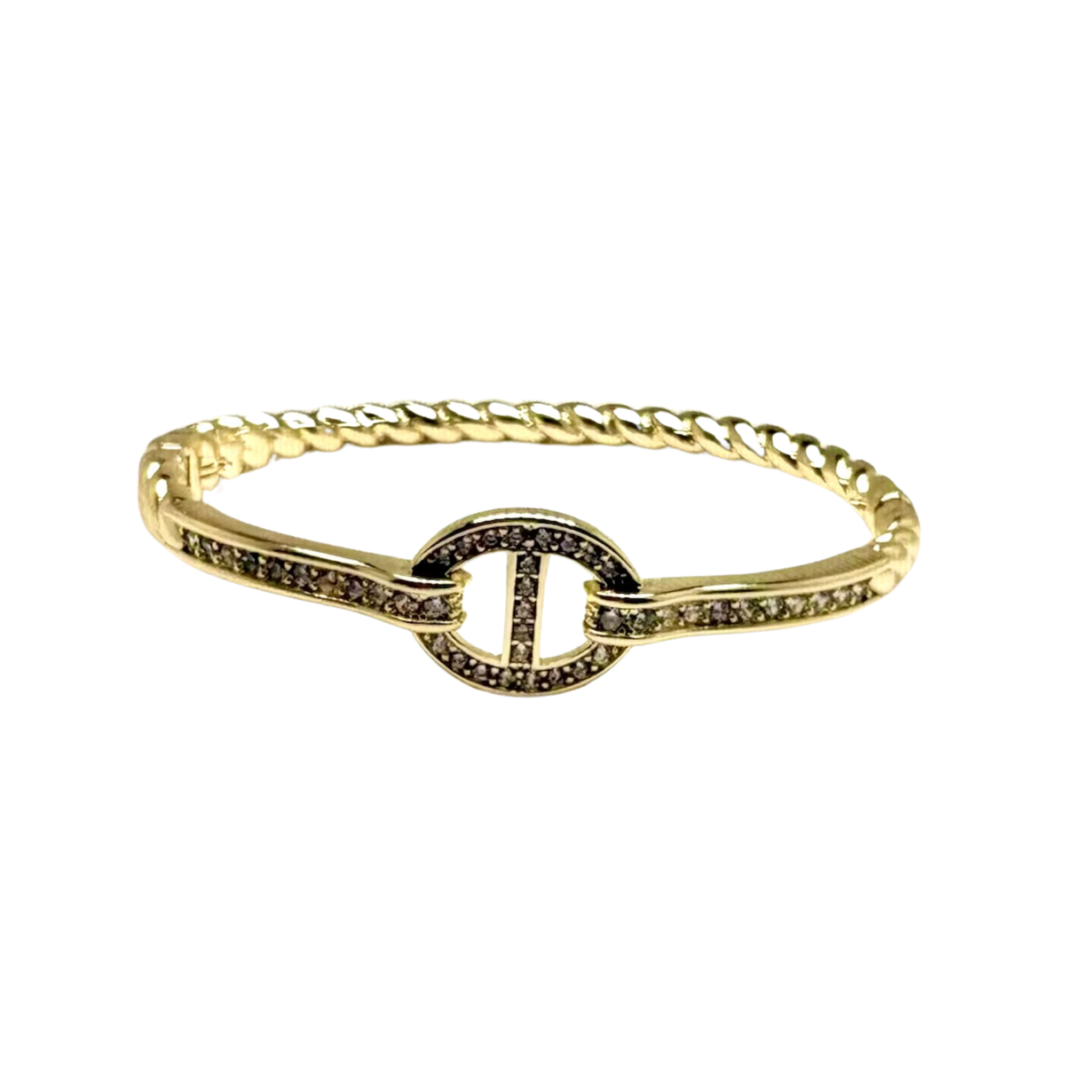 Crystal Knot Bangle Bracelet
