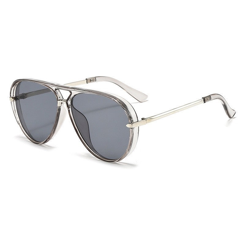 Oversized Retro Sunglasses Silver