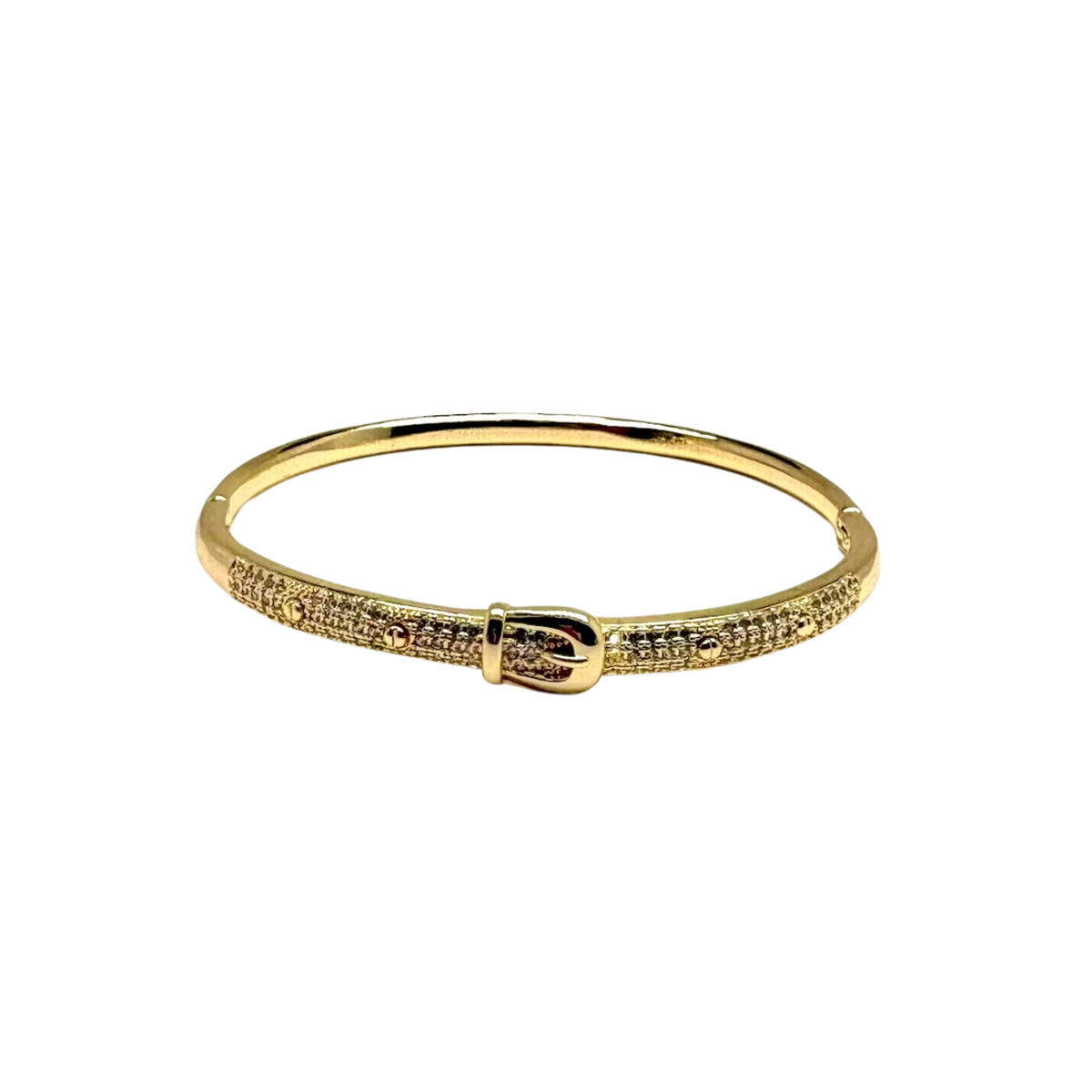 Golden Glam Buckle Bracelet