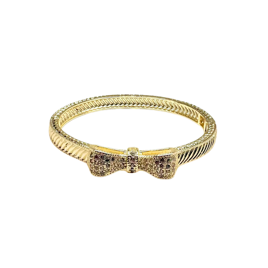 Gold Sparkle Bow Bracelet