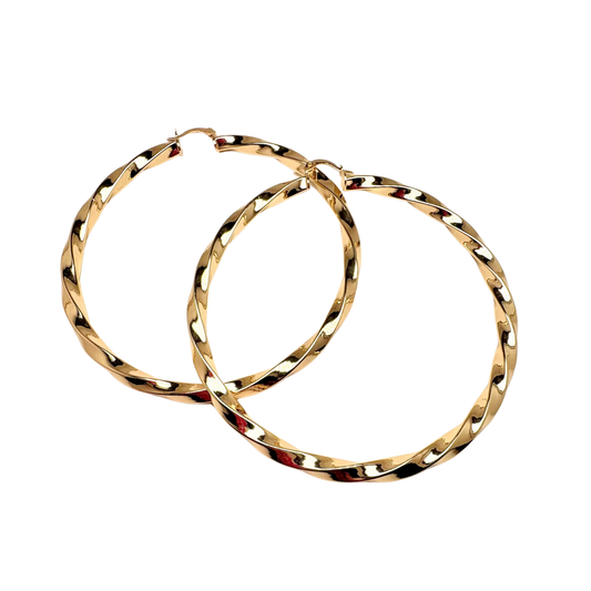 Gold Statement Hoop Earrings