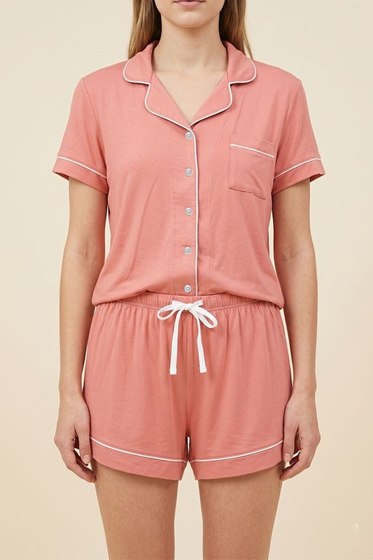 Peach Dream Two-Piece Pajama Set