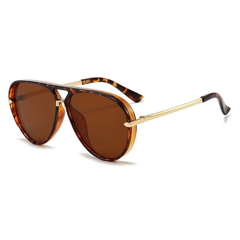 Oversized Retro Sunglasses Brown