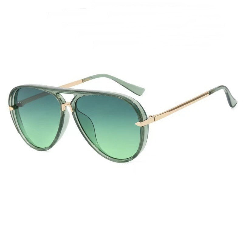 Oversized Retro Sunglasses Green