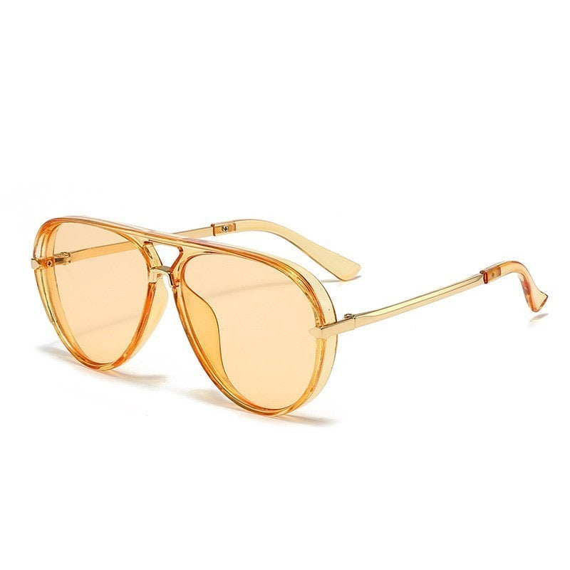 Oversized Retro Sunglasses Yellow