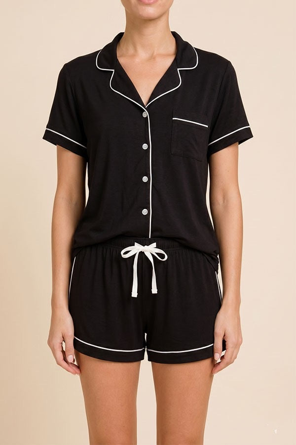 Black Dream Two-Piece Pajama Set