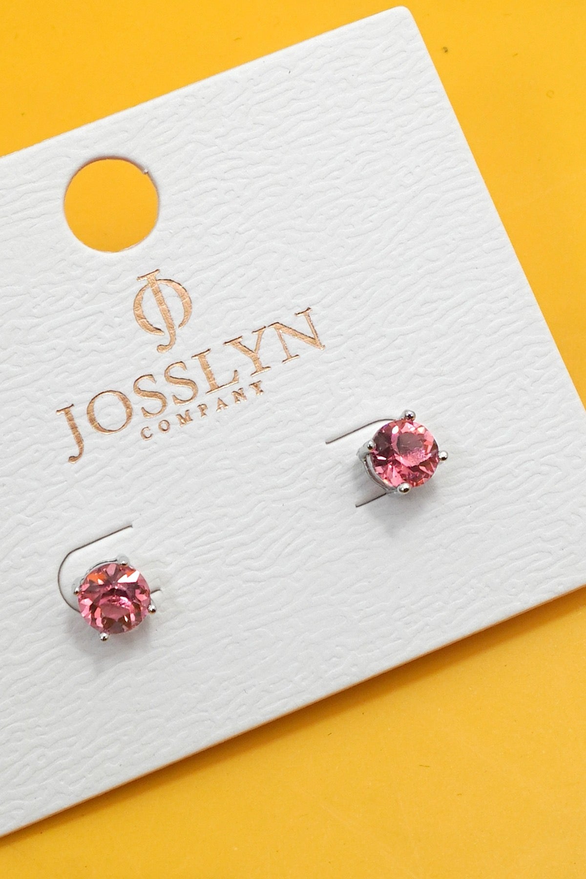 Pretty in Pink Crystal Stud Earrings